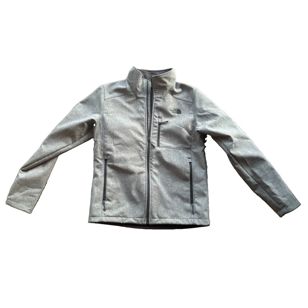 The North Face TNF Apex Barrier Soft Shell Jacket Sz Men's Small Gray Full Zip